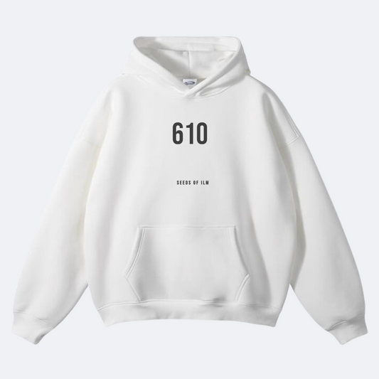 610 OVERSIZED HOODIE - BLANC