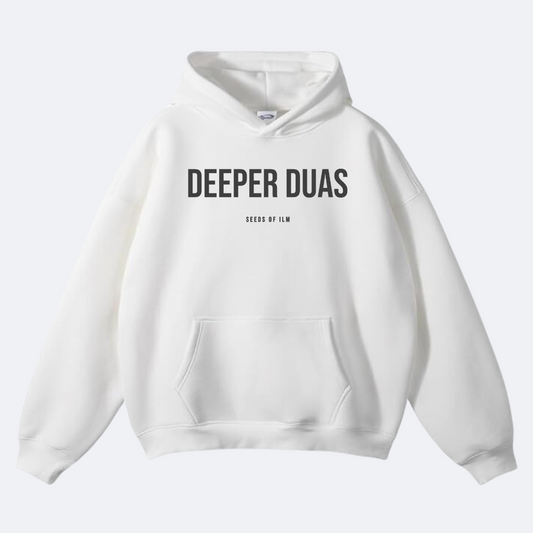 DEEPER DUAS OVERSIZED HOODIE - BLANC