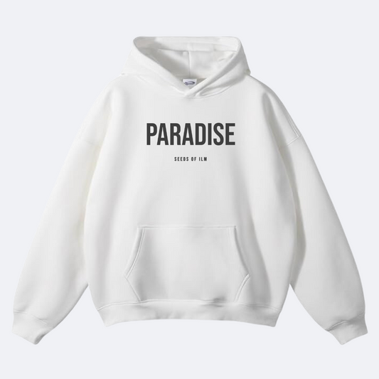 PARADISE OVERSIZED HOODIE - BLANC